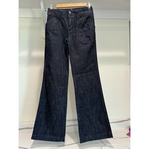 Y2K‎ Vintage Fossil Jeans Size 25 Dark Wash Straight Wide Leg